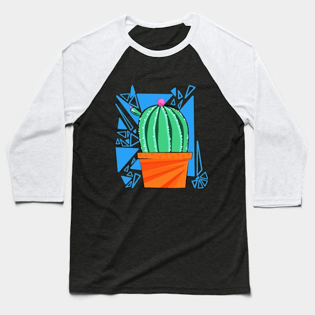 Summer Cactus Baseball T-Shirt by 1anioh